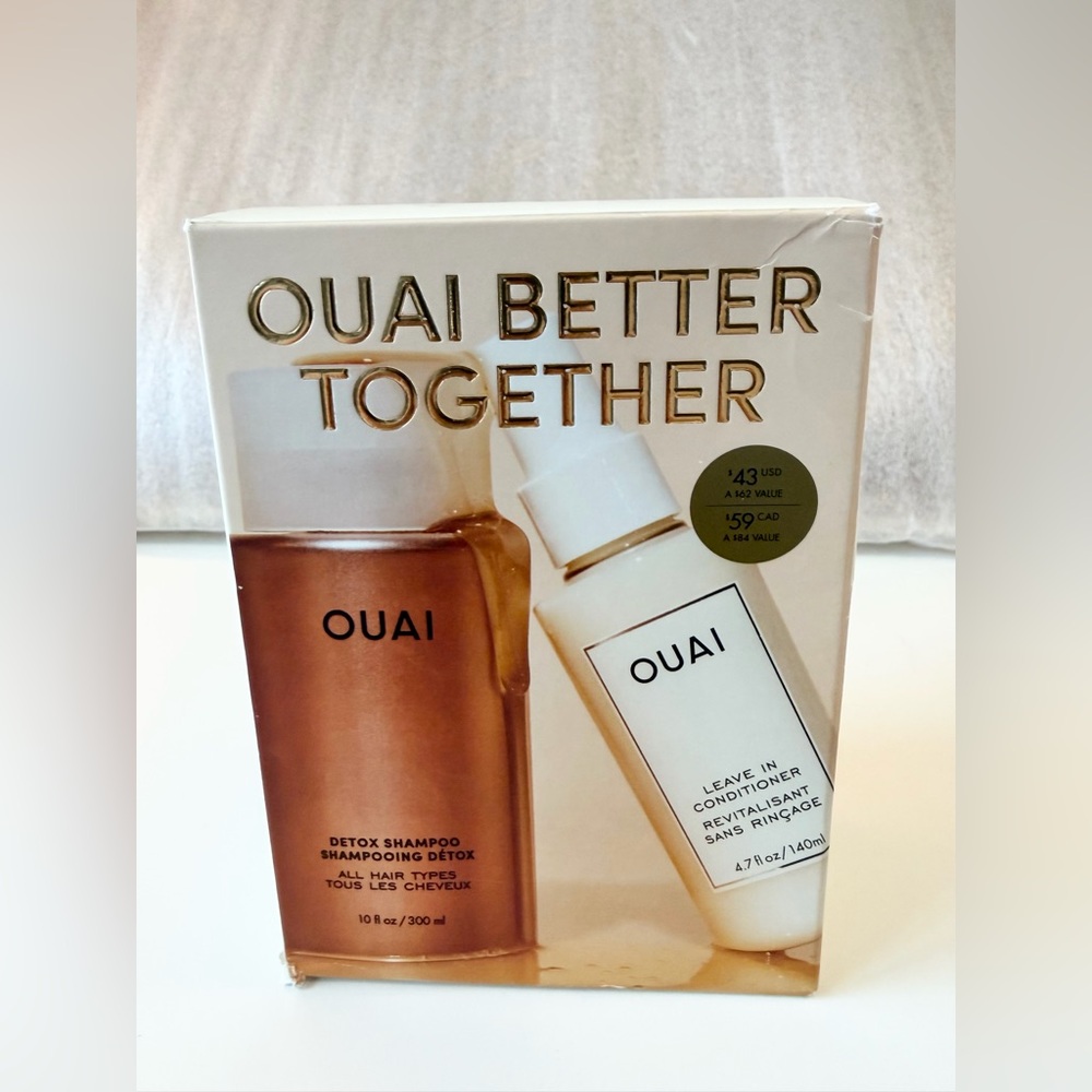 OUAI Detox Shampoo and Leave-In Conditioner Set - *new in box*